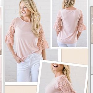 Peaches & cream lace top